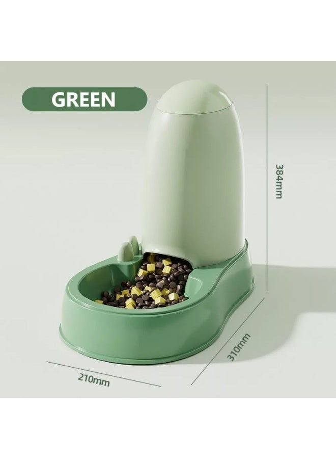 نونبيل وعاء تغذية الحيوانات الأليفة البلاستيكي من نونبيل بتصميم وعاء مزدوج للقطط والكلاب، مجموعة من 3 ألوان (برتقالي، وردي، أخضر)، دليل الاستخدام. - Image 3